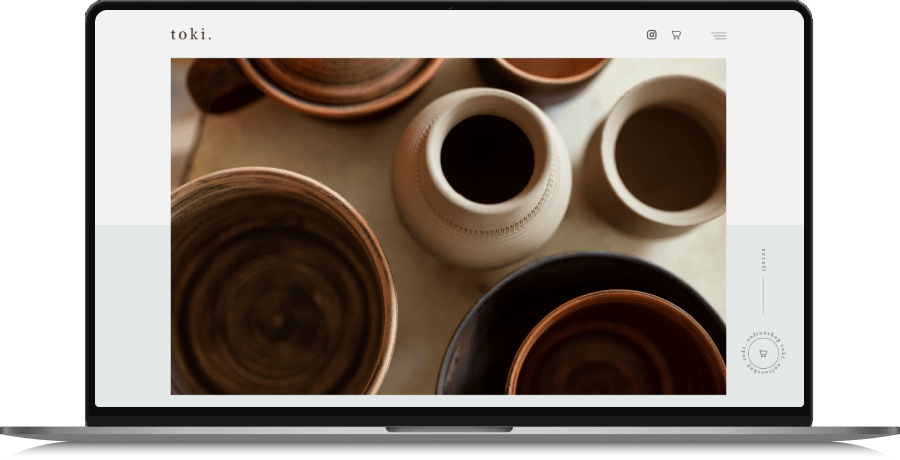 toki.-陶器セレクトショップ公式サイト(架空)のモックアップ